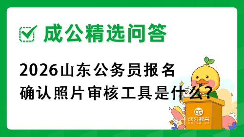 2026山东公务员报名确认照片审核工具是什么？