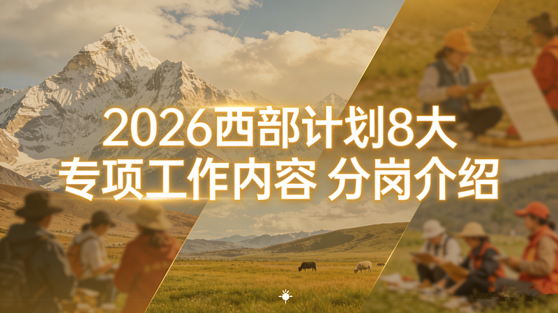 2026西部计划8大专项工作内容 分岗介绍 2026西部计划8大专项工作内容 分岗介绍